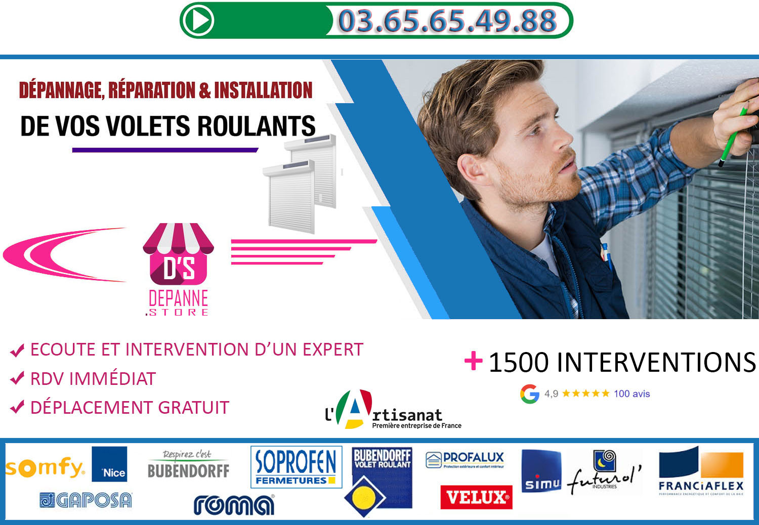 Deblocage volet roulant Louesmes 89350